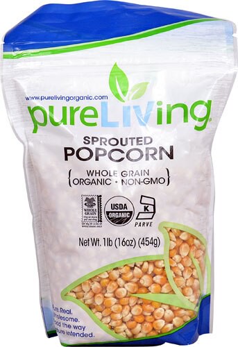 Pure Living Organic Sprouted Popcorn Kernels 16 oz