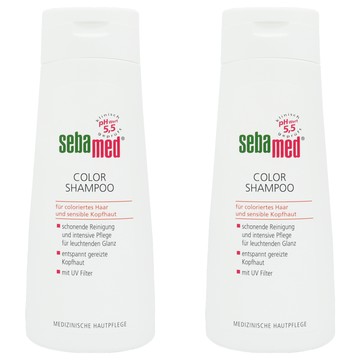 sebamed 施巴 COLOR SHAMPOO PH5.5 護色洗髮乳 200ml 適用於受損/敏感頭皮  2瓶