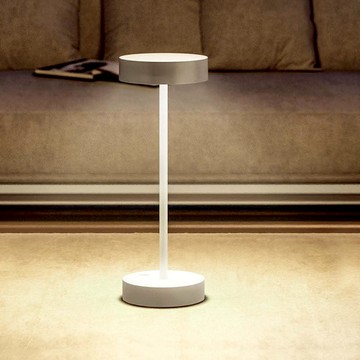 Standy 極簡工業風USB充電式檯燈(大款)-多色可選 杏色