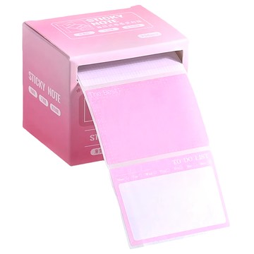 德利生活 漸變抽拉式標籤貼 粉色 留言備忘 辦公學習用品  1入