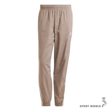 Adidas 抽繩長褲 男裝 褲腳拉鍊 咖【運動世界】JP1024