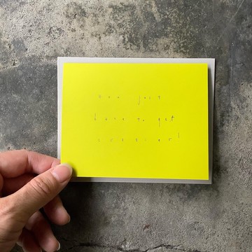 卡片You Just Have To Get Crazier!/芥末黃燙金色