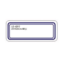 【龍德】 LD-4202(藍)可再貼標籤 25x62mm/包【APP滿額下單4%點數(單一帳號最高1000點)】7/31止