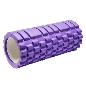 瑜珈柱 按摩滾輪  EVA外包+PVC內管  承重150KG  紫色  1個  11 x 33cm