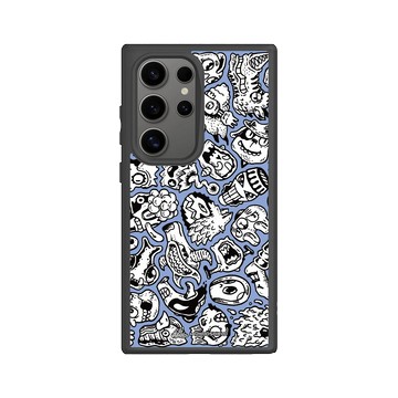 Galaxy S24 Ultra SolidSuit 黑 - Ted Leonid Melendres - Puzzle Heads Blue 2 藍謎2