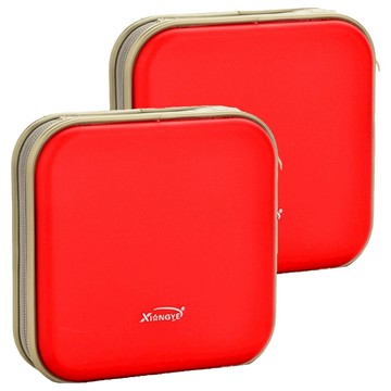 xiongye 40片CD收納包 紅色 聚脂塑料+無紡布 15.5*15.5*5CM  TY906254  2個