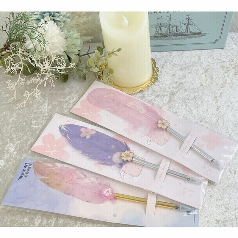 羽ペン フェザーペン ふわふわペン さくら おしゃれ文房具 可愛い文房具 プレゼント 結婚式 パーティー 通販 Lineポイント最大0 5 Get Lineショッピング