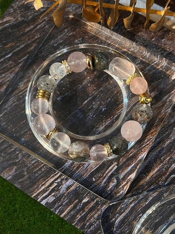 客製化水晶礦石手鏈   溫柔豐盛能量氣水晶手鍊