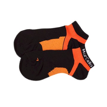 FootSpa足弓加強運動船襪-Y字 - M黑橘
