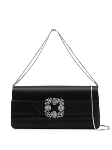 Manolo Blahnik - Gothisi crystal-embellished clutch bag - women - Fabric - One Size - Black