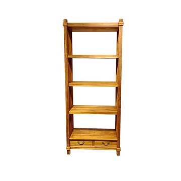 【吉迪市100%全柚木家具】MU-03 柚木四層雙抽置物架 收納櫃 書架