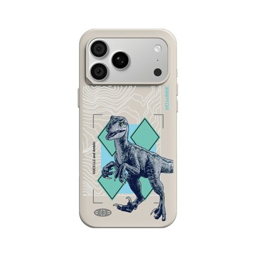 iPhone 18 Pro Max SolidX 貝殼灰 - Jurassic Park/ Jurassic World - 伶盜龍- 小藍