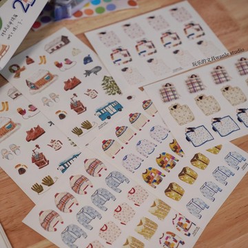 ❤NANI❤【玩樂的文具】vol.7貼紙|毛衣| |被子| |冬日小物|特種紙貼紙鹽系貼紙