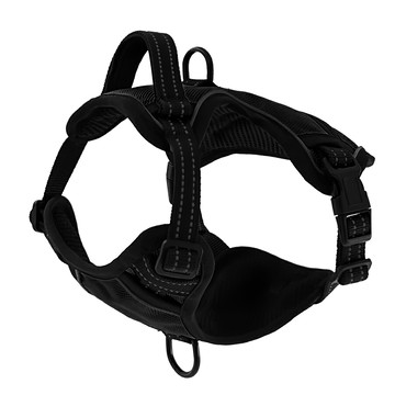 Pets Family 附口袋寵物背帶  1個  M  黑色