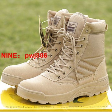 [台灣公司貨 可開發票]正品戰術靴男春夏高幫透氣登山鞋戶外訓練靴馬丁靴超輕耐磨徒步鞋