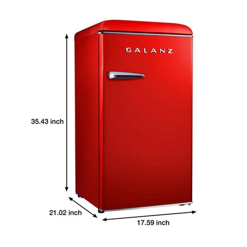 冷蔵庫 冷凍庫付 1ドア 93L レトロ Galanz 3.3 cu. ft. Retro Mini