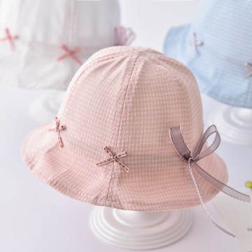 女寶寶漁夫帽春秋款嬰幼兒遮陽防曬帽可愛男女童盆帽幼兒公主帽子
