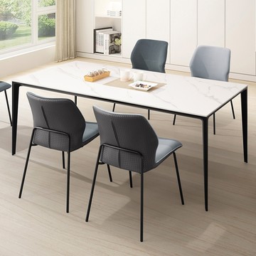 Boden-瑞森6尺工業風岩板餐桌/工作桌/長桌/會議桌-180x90x73cm