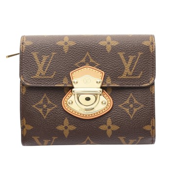 LOUIS VUITTON LV 路易威登 Joey 三折中夾 棕色 原花帆布 M60211 【二手名牌BRAND OFF】