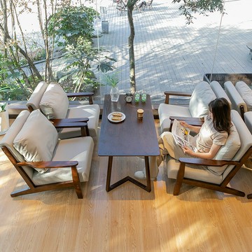 免運/公司貨 桌椅組 洽談桌椅 連鎖奶茶店桌椅組合咖啡店館休閑區實木沙發咖啡廳椅子閱讀區卡座 可開發票 全館五折 工廠現貨直銷 新品特價 z11082