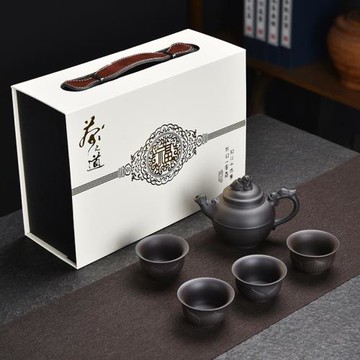 紫砂單柄茶壺泡茶家用單壺西施壺沏茶壺茶杯功夫茶具帶禮盒套裝