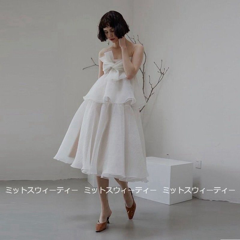 ウェディングドレス ビスチェ 二次会 白 花嫁 ミニドレス エンパイアライン 可愛い 海外挙式 パーティードレス 披露宴 ブライダル 結婚式 演奏会 大きいサイズ 通販 Lineポイント最大get Lineショッピング