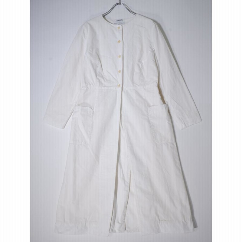 YAECA/ヤエカ コットンリネン ノーカラーワンピース 羽織りコート  
