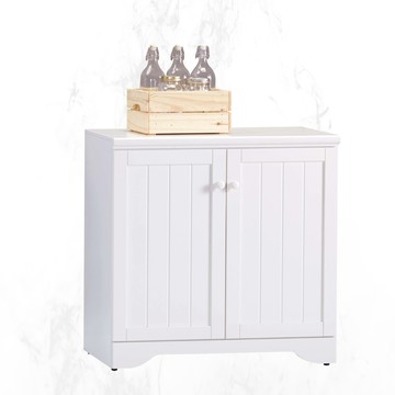 文創集 本特歐風白2.7尺二門高餐櫃