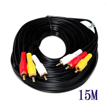 fujiei AV 視訊線(RCA接頭)-3RCA對3RCA 鍍金插頭 OD3.0音頻線 1.8M-15M