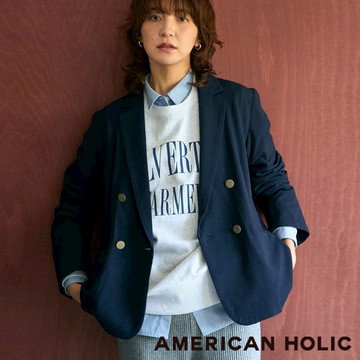 AMERICAN HOLIC 簡潔雙排扣設計西裝外套(0H000600300)