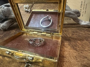 手作銀飾— 幸運馬蹄鐵 925純銀 金工 戒指 個性飾品