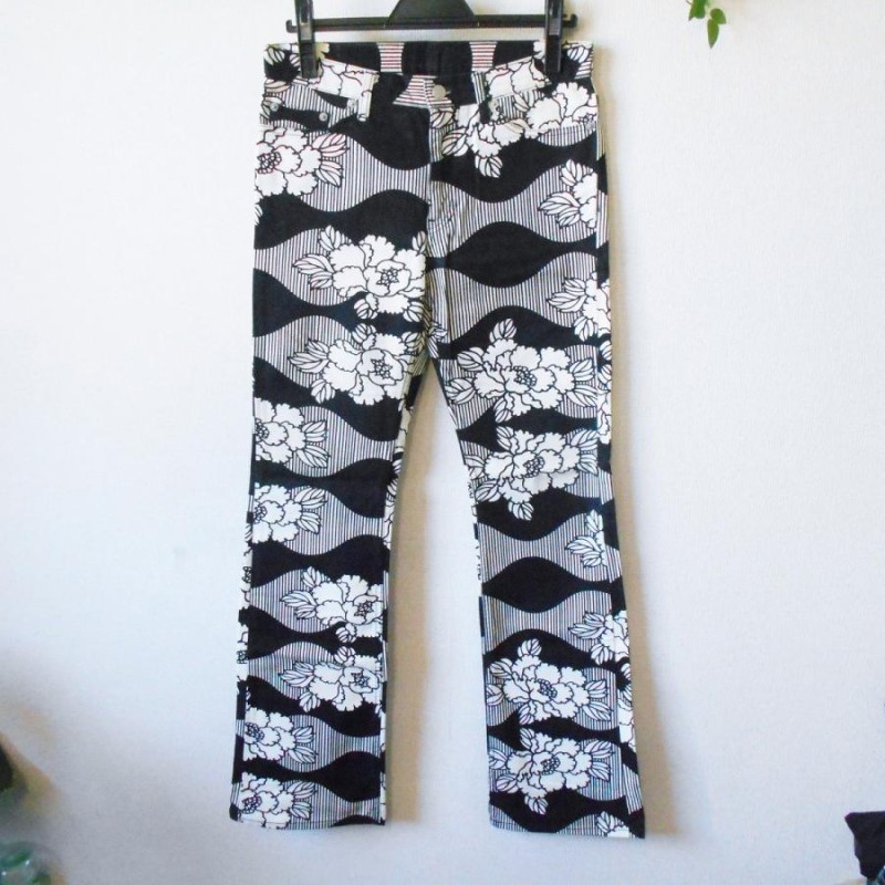 未使用 男女兼用 グラムディ GLAMDY 和柄 総柄 ストレッチ 入り パンツ  