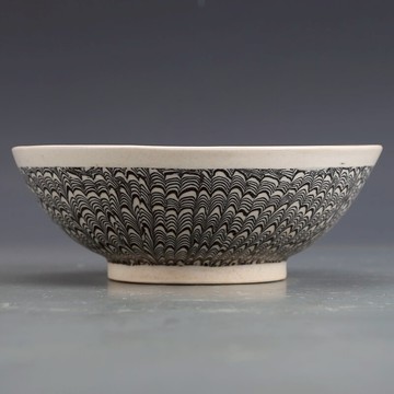 宋絞胎碗古董古玩收藏真品舊貨老貨老物件瓷器復古瓷器