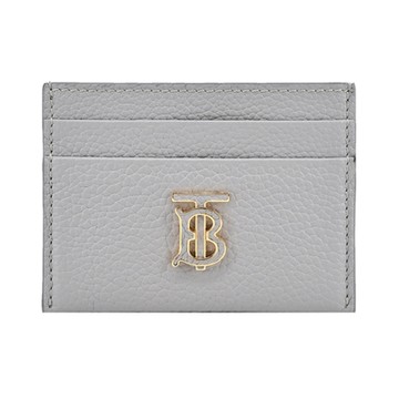 BURBERRY 巴寶莉   TB LOGO 粒面皮革卡片夾(灰色)