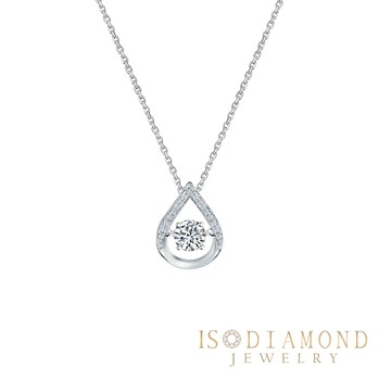 IS DIAMOND IGI 50分 培育鑽石項鍊 最白Dcolor VS高規格淨度(培育鑽石)-靈動水滴