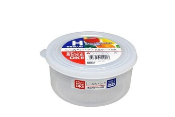 NAKAYA 【日本】日本製造圓形透明收納/食物保鮮盒800ML