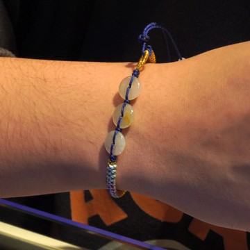 【願‧平安】冰種翡翠平安扣編織手鍊 | 天然緬甸玉A貨翡翠 |送禮