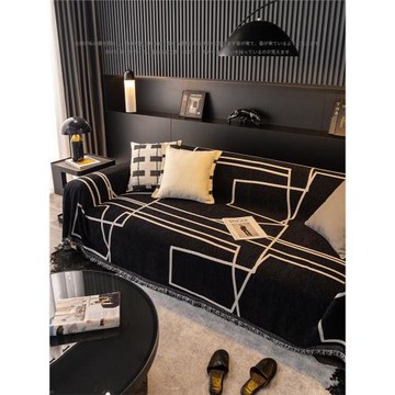 ins風抽象沙發巾四季通用防貓抓沙發蓋布全蓋沙發毯沙發套秋冬季