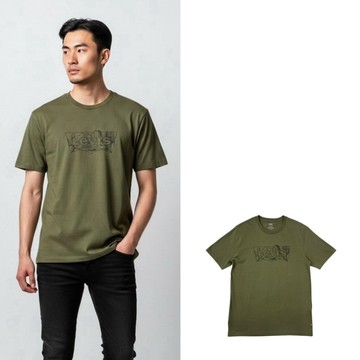 復古荒漠 Levis 軍綠 短T 現貨 純棉 Levi's 圓領 短袖 上衣 大尺碼 @1968