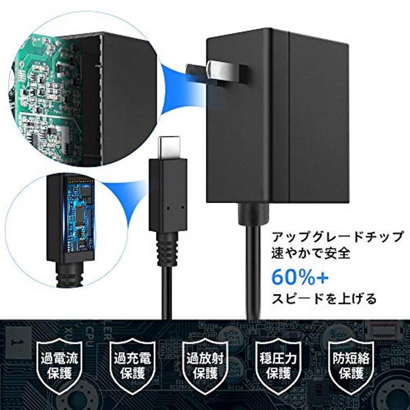 ニンテンドースイッチ用 NS用 ミニ USB 充電器 タイプC 急速充電