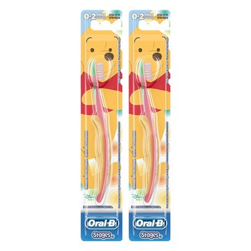 Oral-B 歐樂B Stages第1階段兒童學習牙刷 4~24個月  顏色隨機  1入  2支