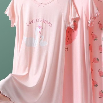 💖優質面料💖兒童睡衣 女童莫代爾睡裙夏季公主風睡衣薄款冰絲女孩母女夏款寶寶兒童純棉 女童睡衣 兒童居家服UX
