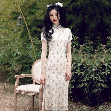 法式少女旗袍2022年新款夏季日常可穿改良版收腰小子連衣裙小眾