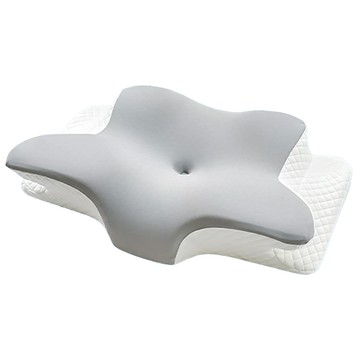 J-bedtime 床寢時光 護頸除鼾釋壓好眠蝶型記憶枕頭 Q9802-1  1個  涼感灰  62 x 41 x 10cm