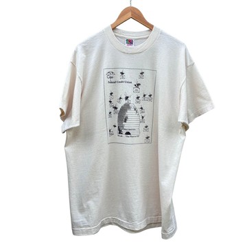 復古 1990s Federal Credit Union 蜜蜂主題短袖 T 恤 XL