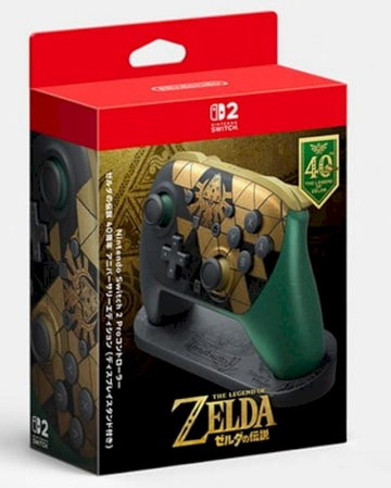 PS5｜PS4 周邊 Nintendo 任天堂 Switch 2 薩爾達傳說 40週年紀念版 Pro 控制器 附展示架 無線手把