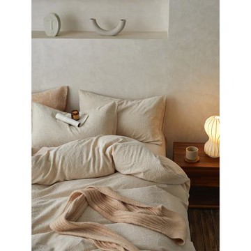 超柔軟高支水洗棉床單四件套全棉被套裸睡高級感提花床上用品