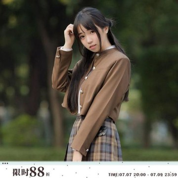 【梗豆物語】春款原創優等生女生短款jk制服詰襟立領西服