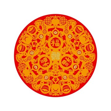 佳墨玻璃靜電貼-平安大吉 ESG25-01