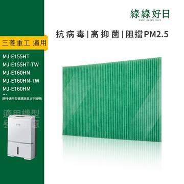 綠綠好日 適用 MITSUBISHI三菱 MJ-E160HN MJ-EV240HT HEPA抗菌濾網 濾芯 抗過敏原